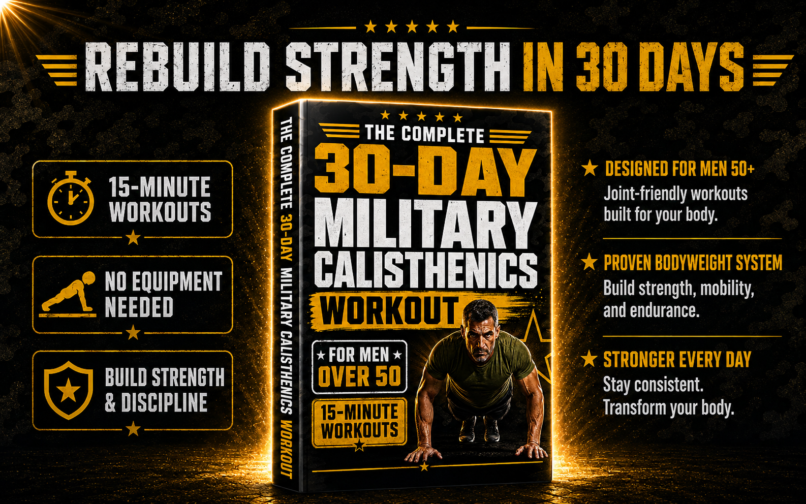The Complete 30-Day Military Calisthenics Workout for Men Over 50